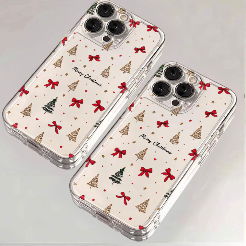 Red Bow Christmas Clear Shockp - Clear Shockproof Bumper Case 评论和价格