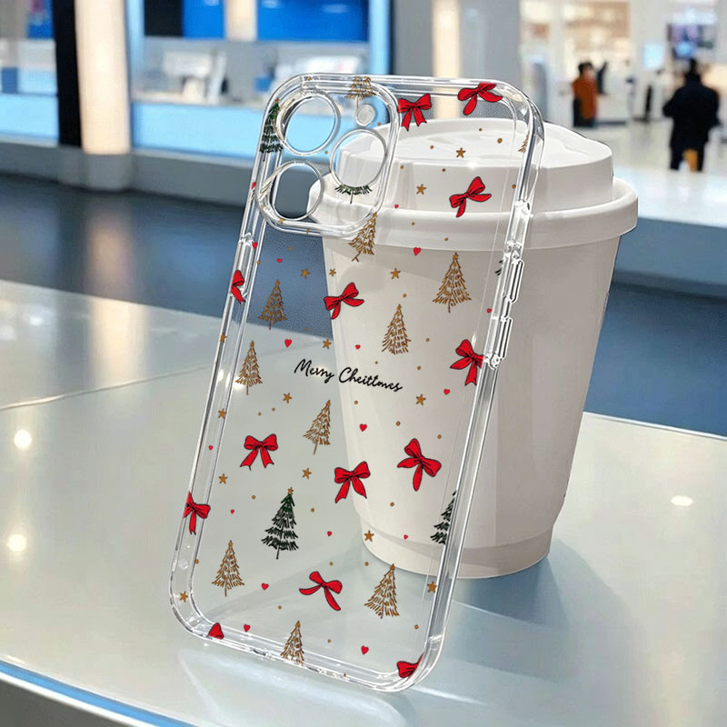 Red Bow Christmas Clear Shockp - Clear Shockproof Bumper Case 评论和价格
