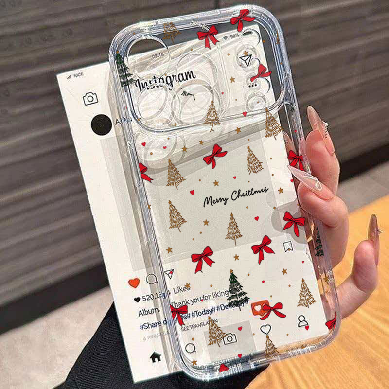 Red Bow Christmas Clear Shockp - Clear Shockproof Bumper Case 评论和价格