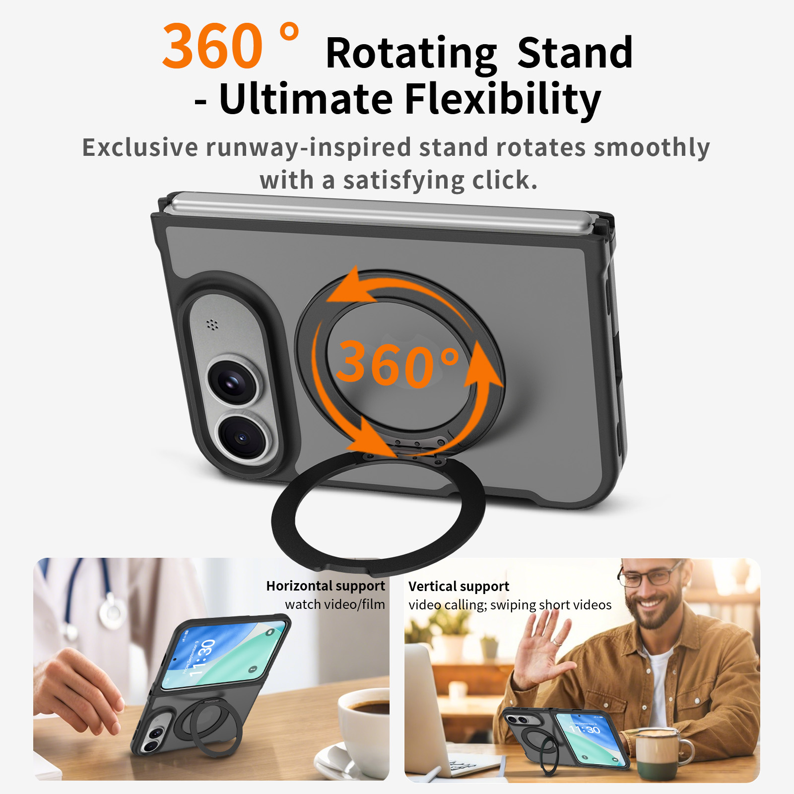 360° Magnetic Bracket Matte Ca - Matte Hard Pc Back Case 评论和价格